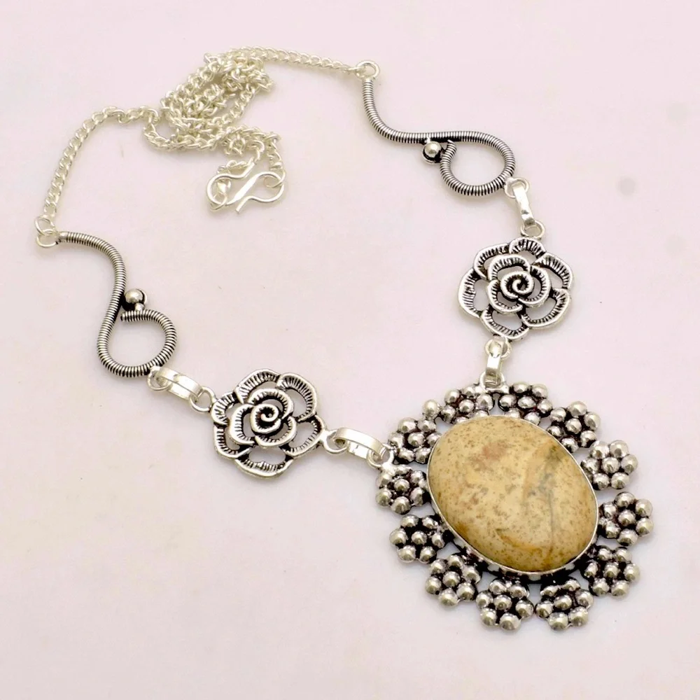 Picture Jasper Necklace - Picture 2 of 3